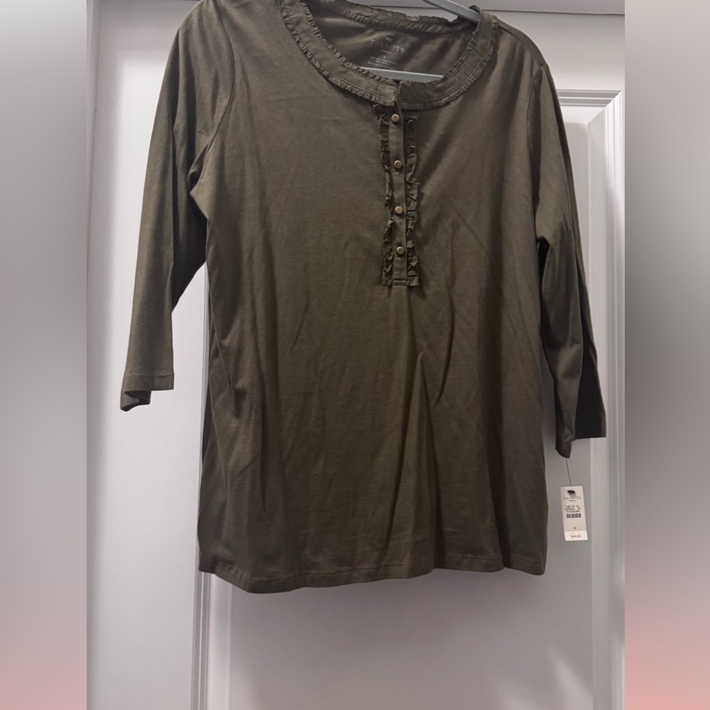Talbots Brown Cotton-Modal Blend Top